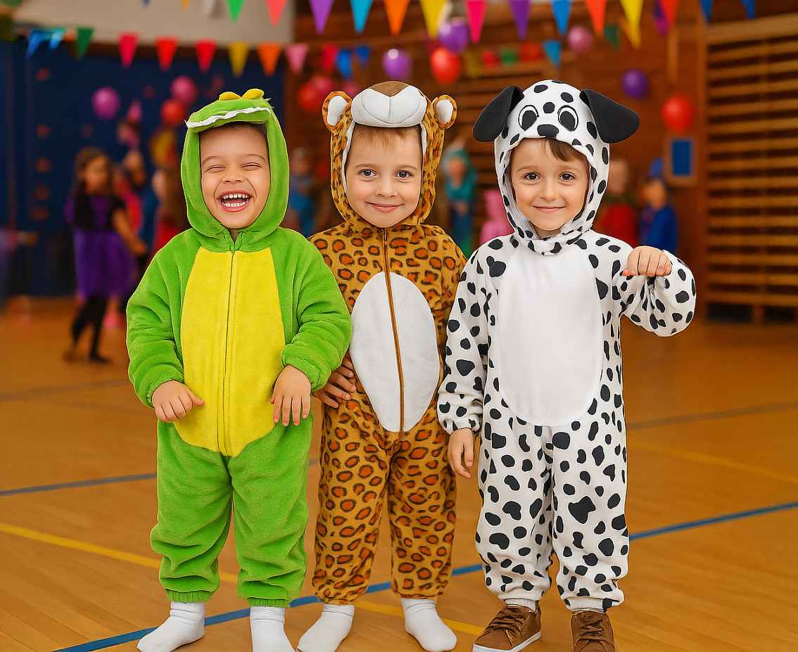 Costume for child Leopard (hooded jumpsuit), size 92/104 cm